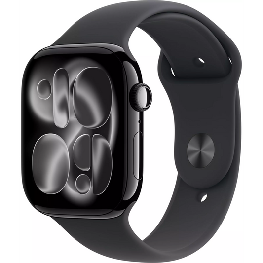 Apple Watch Series 11 (GPS, 42mm) - Jet Black Aluminium Case with S/M Black Sport Band