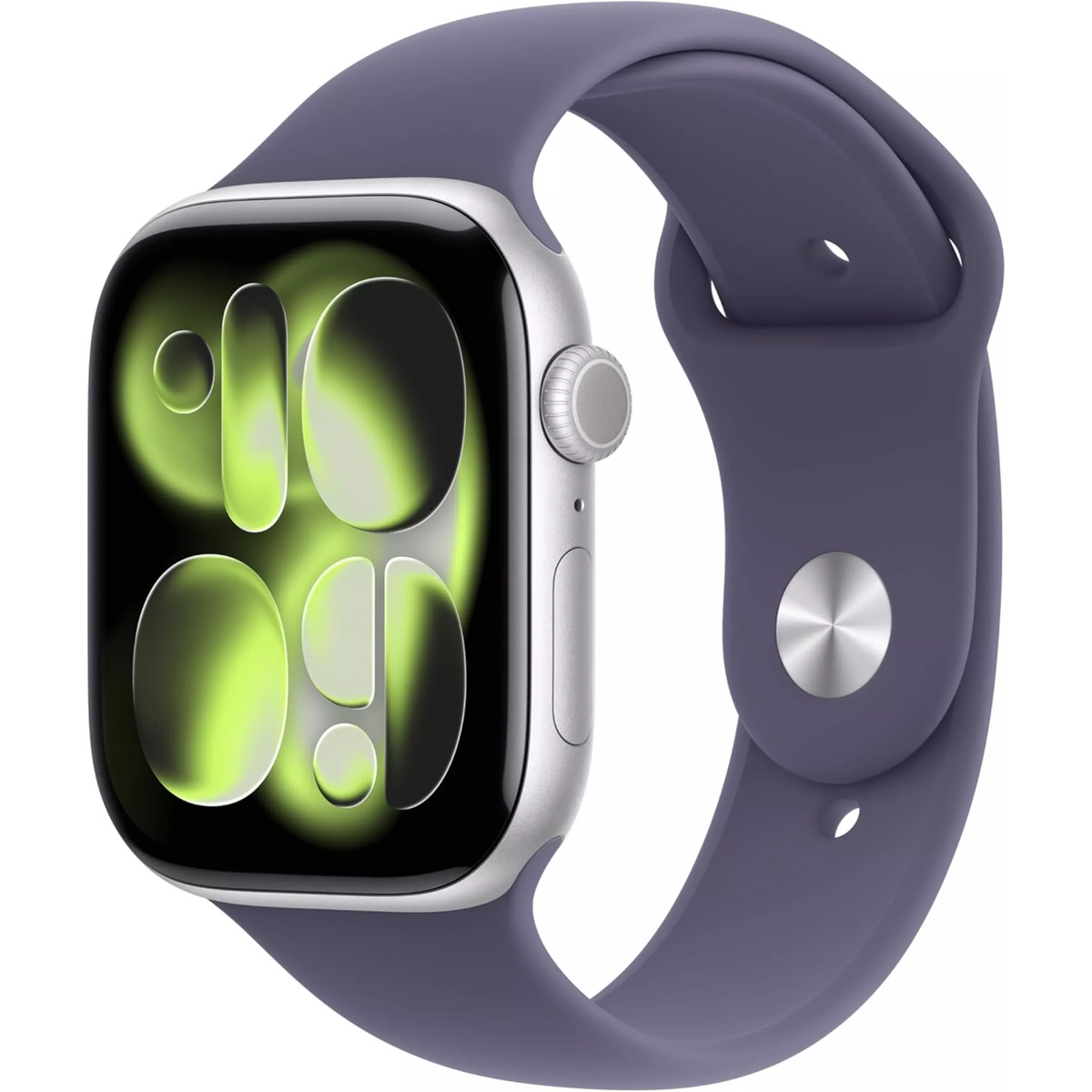 Apple Watch Series 11 (GPS, 42mm) - Silver Aluminium Case with S/M Purple Fog Sport Band